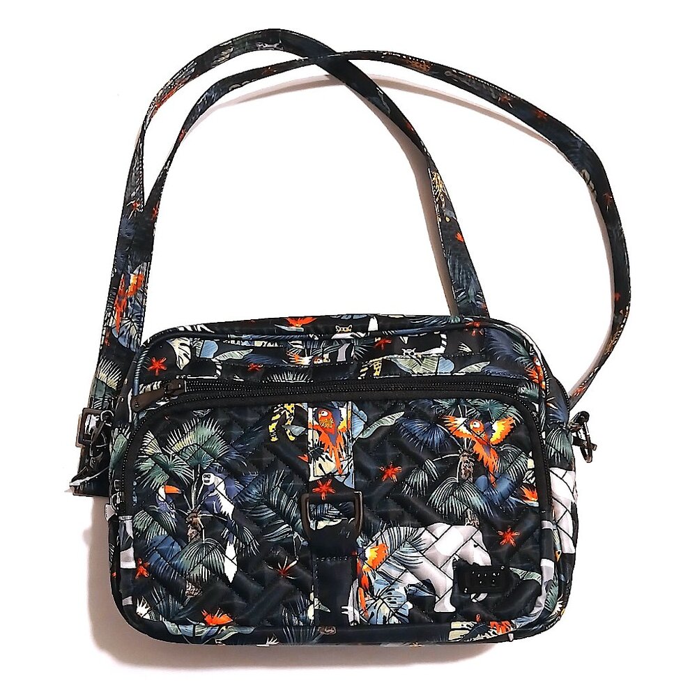 Lug Carousel XL Crossbody Bag – Wildlife Black – RFID, Water Resistant